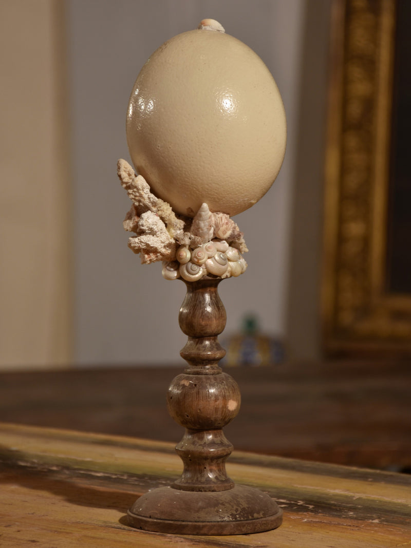 Italian mounted ostrich egg
