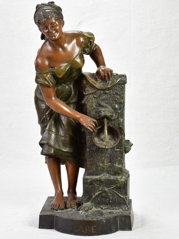 Antique Art Nouveau Regule Sculpture