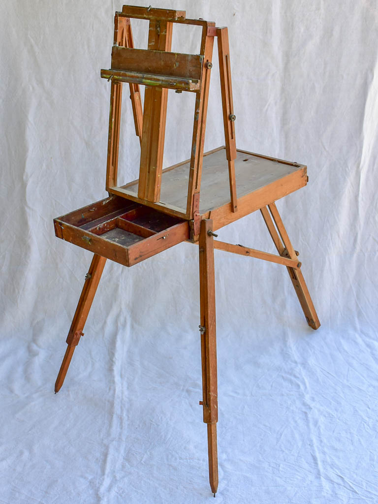1940's French fold away easle for painting en plein air