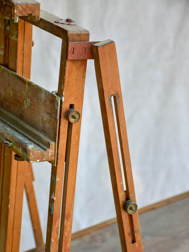 1940's French fold away easle for painting en plein air