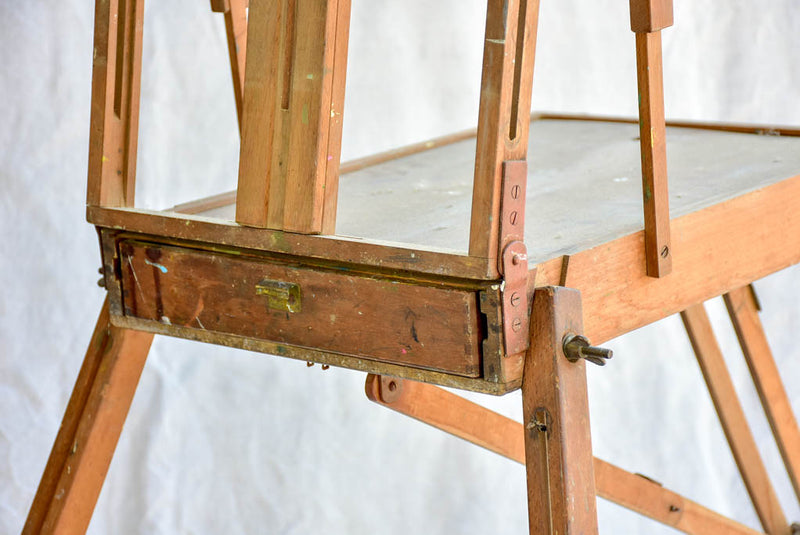 1940's French fold away easle for painting en plein air