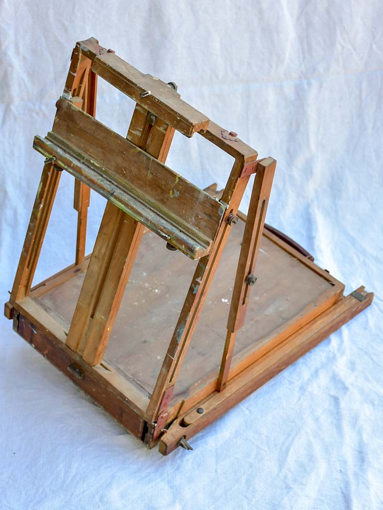 1940's French fold away easle for painting en plein air