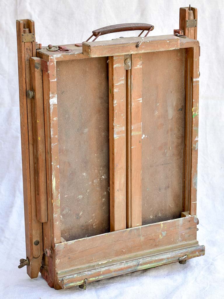 1940's French fold away easle for painting en plein air