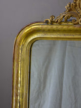 19th Century Louis Philippe mirror with gold frame and crest 26” x 35”