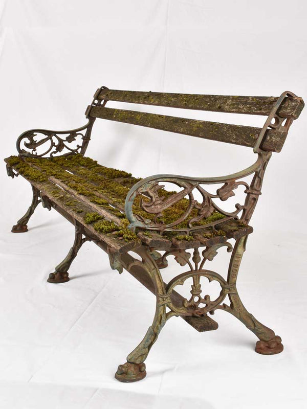 Antique Godin foundry garden seat