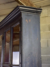 19th Century French bookcase with black paint finish 6' 9"