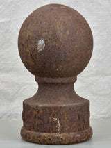 Antique French equestrian cast iron ball