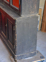19th Century French bookcase with black paint finish 6' 9"
