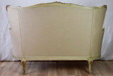 19th Century French sofa / settee with original patina and new linen upholstery 55½"