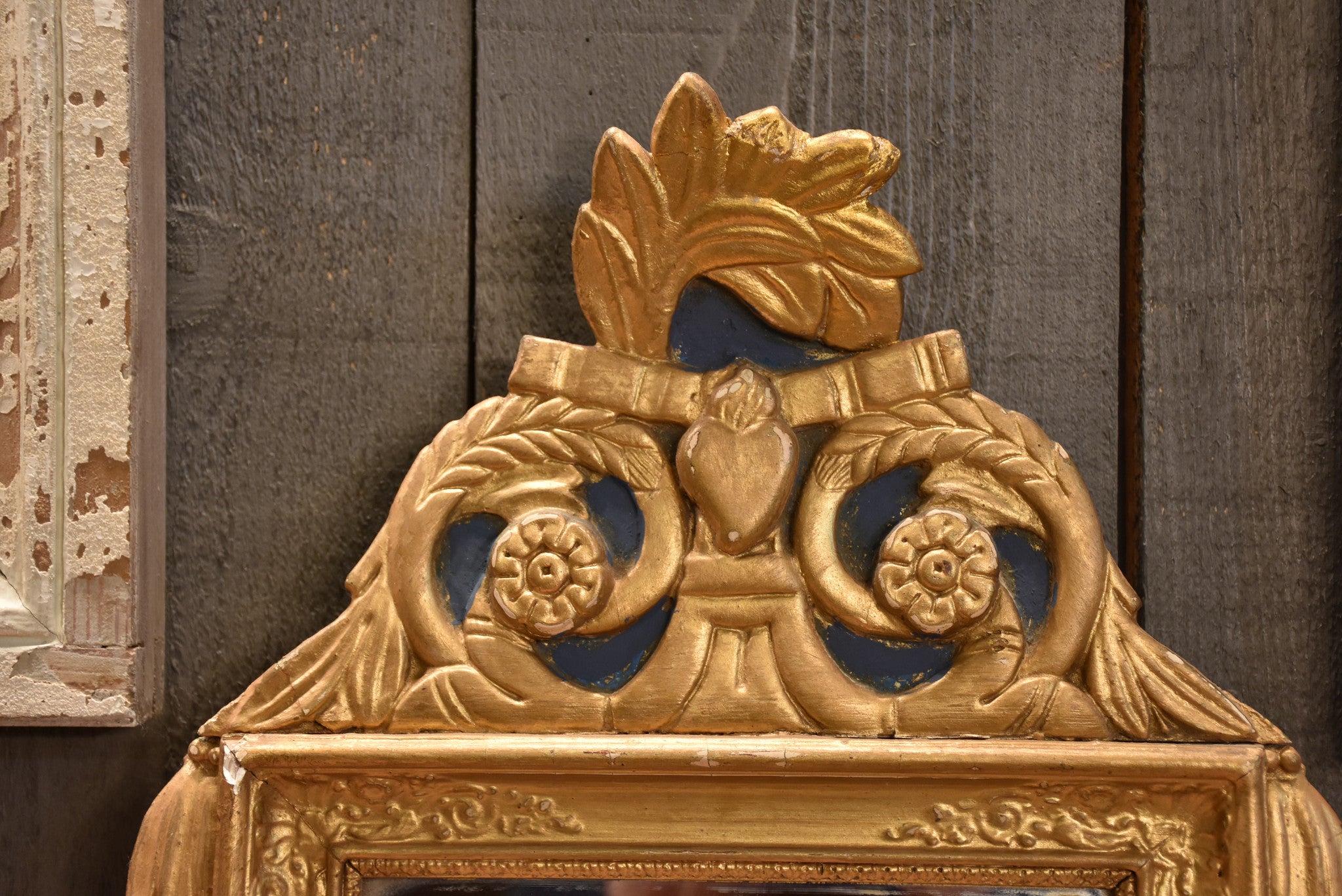 Early 19th-century French vanity mirror 13¼” x 24”