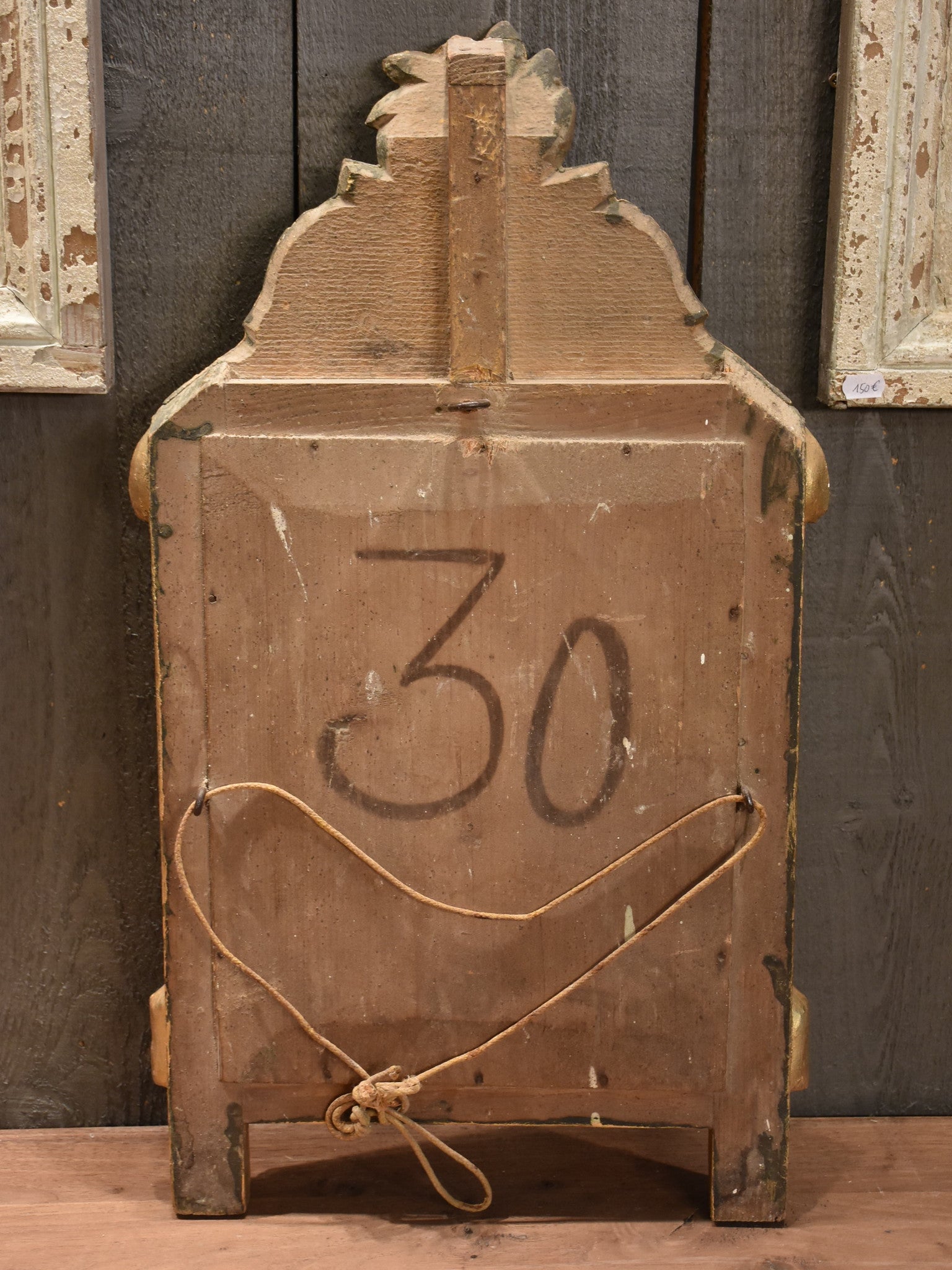 Early 19th-century French vanity mirror 13¼” x 24”