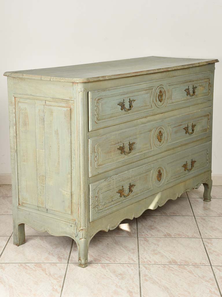 19th century commode w/ green blue patina 52¾