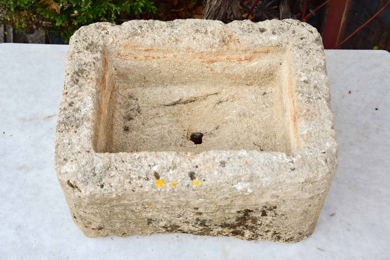 Antique French stone animal trough
