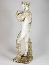 Vintage statue of David with weathered patina 45¾"