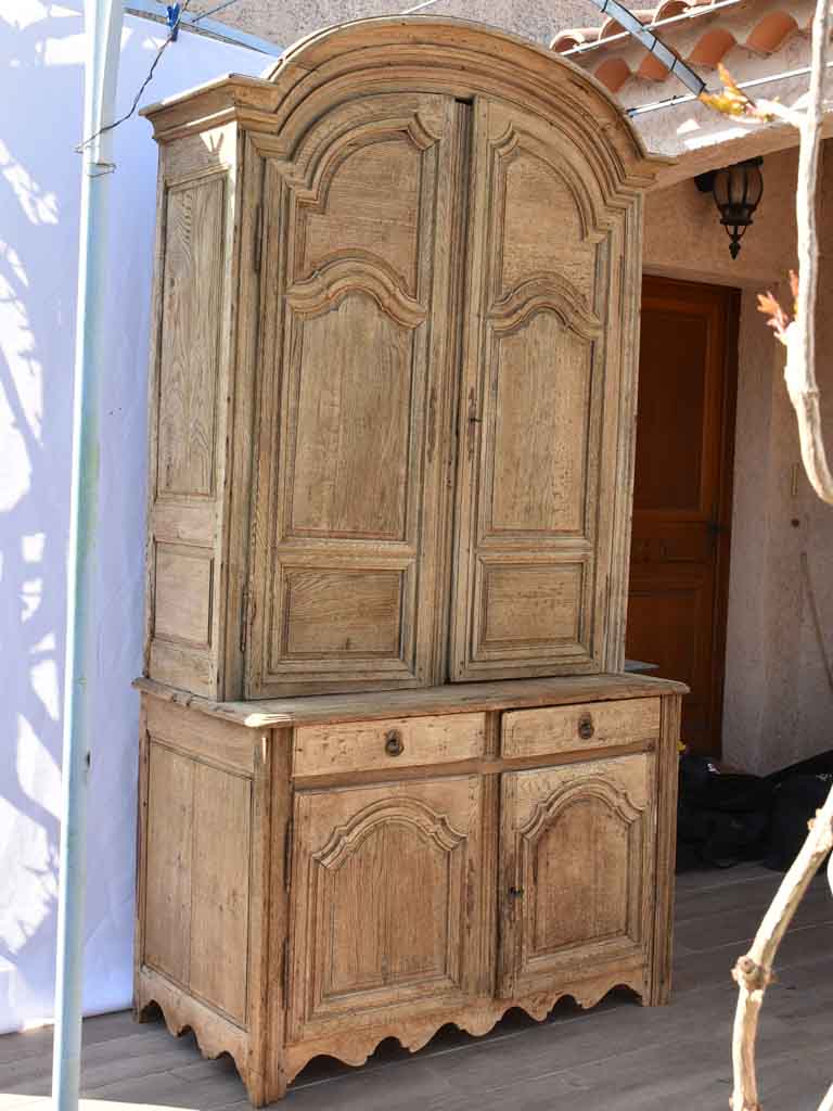 18th century French buffet deux corps - oak 101¼"