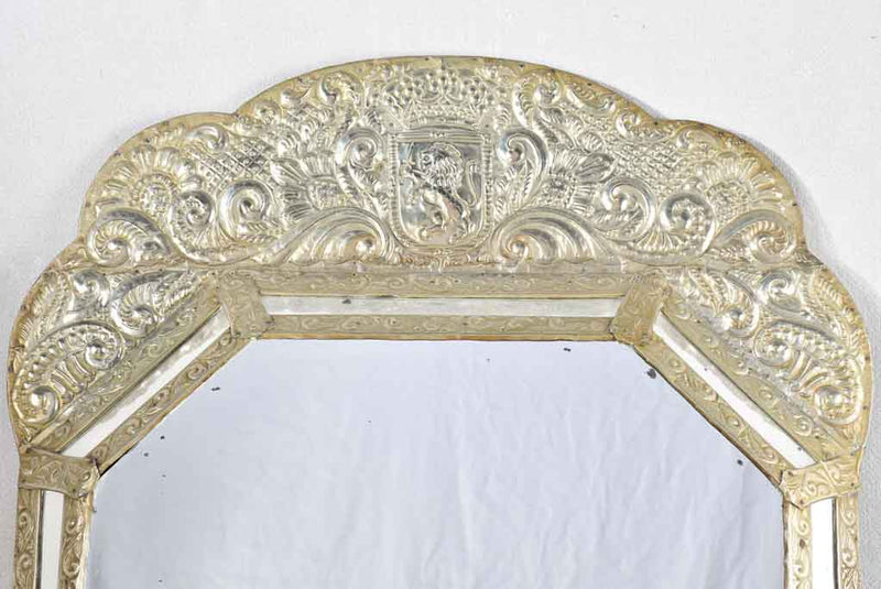Ornate Lion Embossed antique Lion Mirror