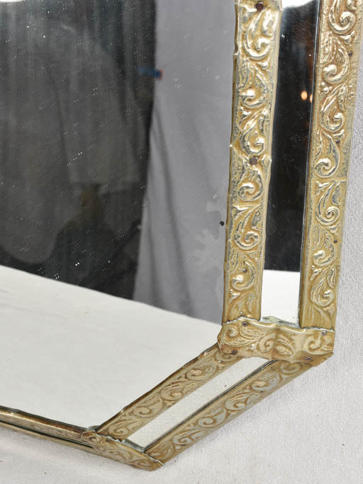 Unique Chilean pressed pewter large Mirror