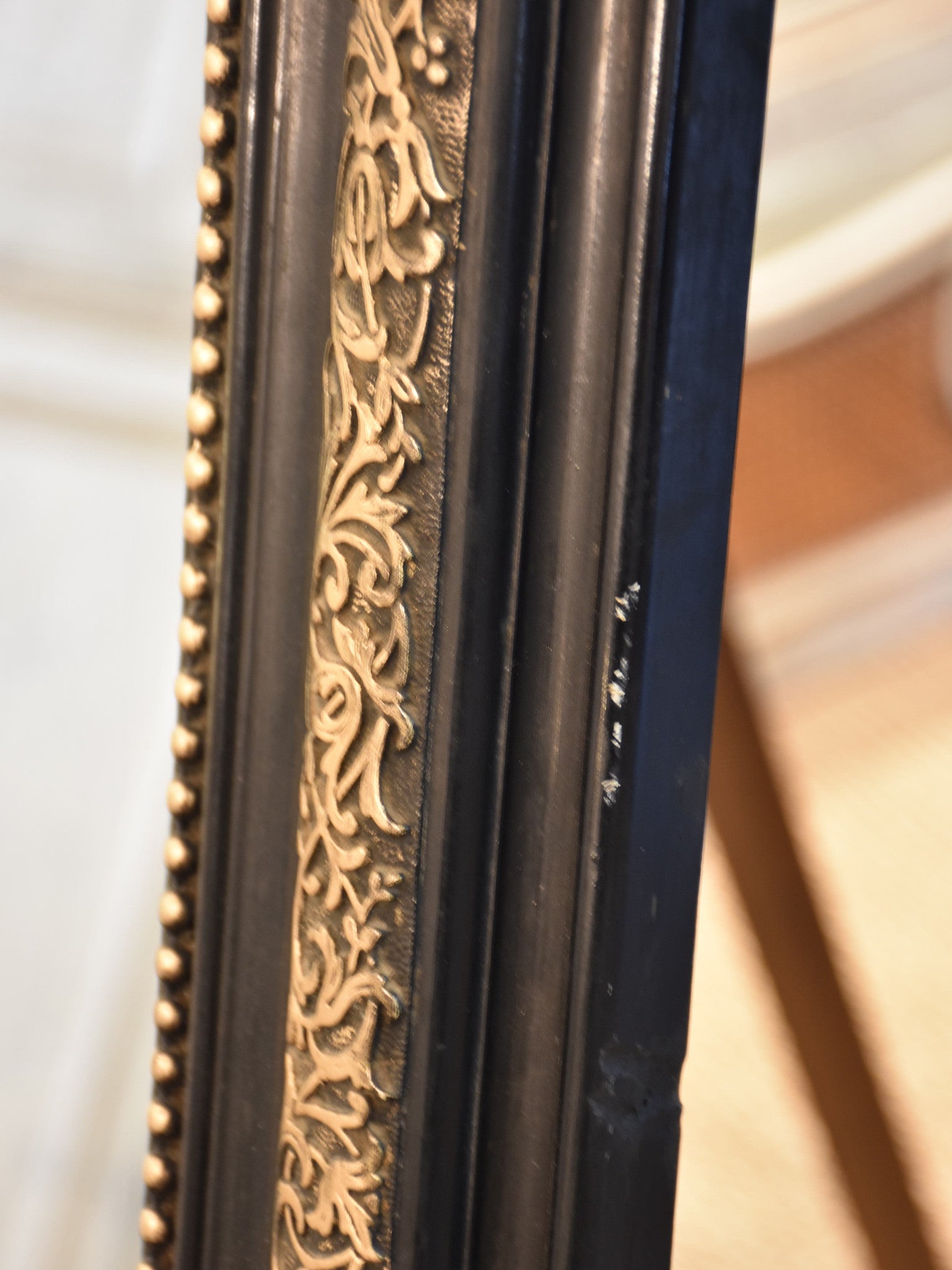 Mirror, black and gold, Napoleon III, 19th-century