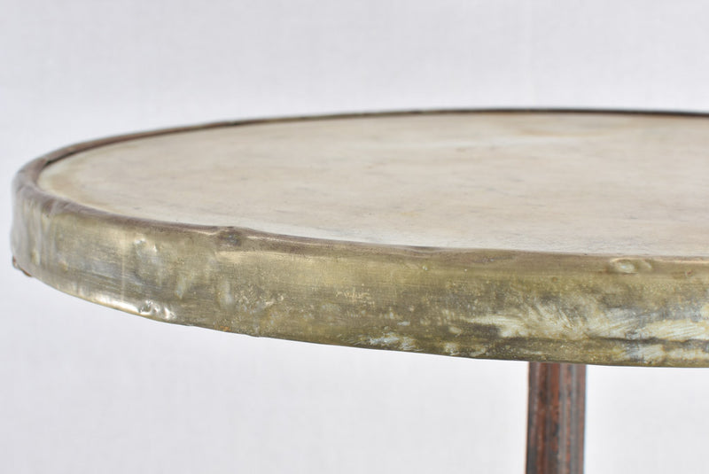 Art Nouveau bistro table with marble top