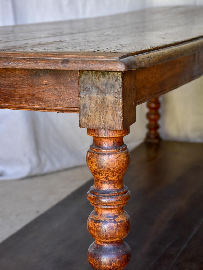 Large 19th Century French oak drapery table (two available)