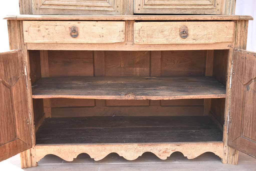 18th century French buffet deux corps - oak 101¼"