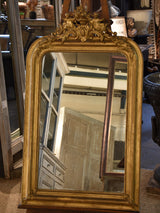 19th century Louis Philippe mirror with gilded frame and crest