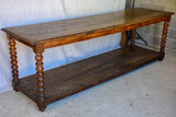 Large 19th Century French oak drapery table (two available)