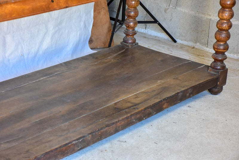 Large 19th Century French oak drapery table (two available)
