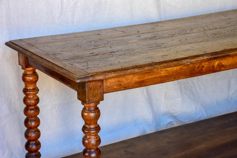 Large 19th Century French oak drapery table (two available)