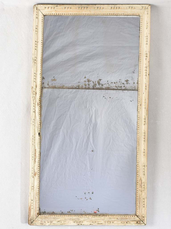18th century Pier mirror with beige frame 41" x 21¾"