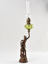 Napoleon III régule statue with oil lamp 34¾"