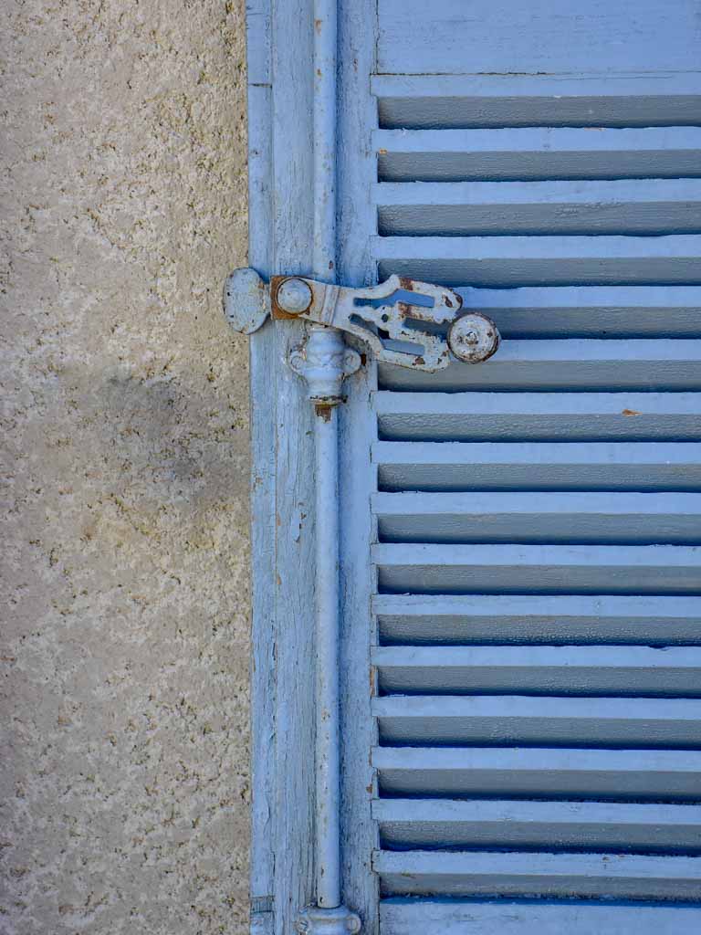 Pair of early 19th Century French blue shutters 85½" x 20¾"