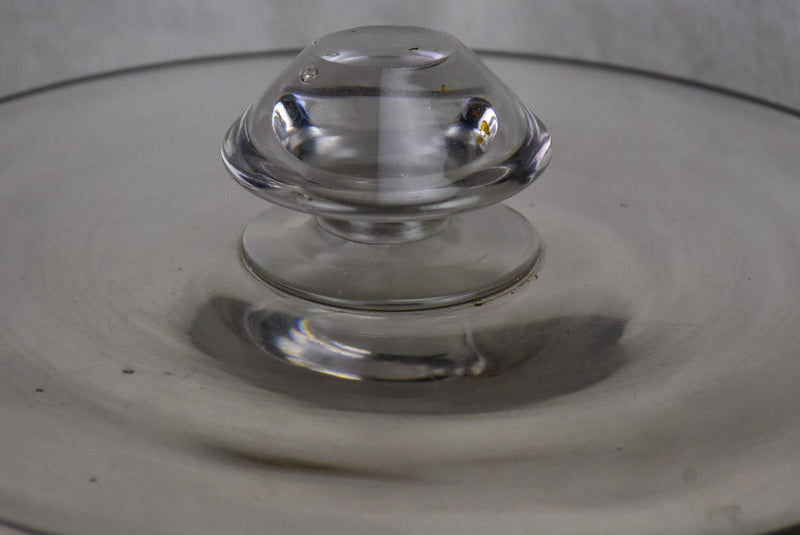 19th Century blown glass patisserie dome 10¾" x 8¼"