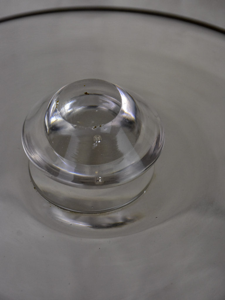 19th Century blown glass patisserie dome 10¾" x 8¼"