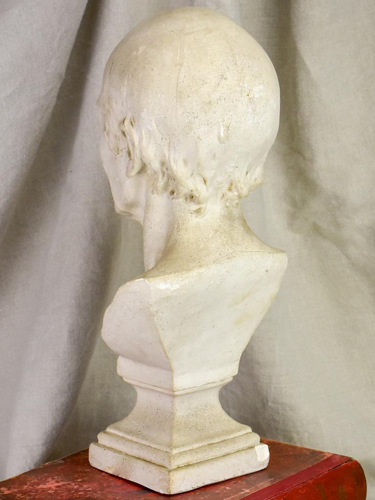 Early 20th Century French plaster bust of Voltaire