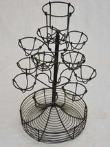 Vintage egg display stand made from wire