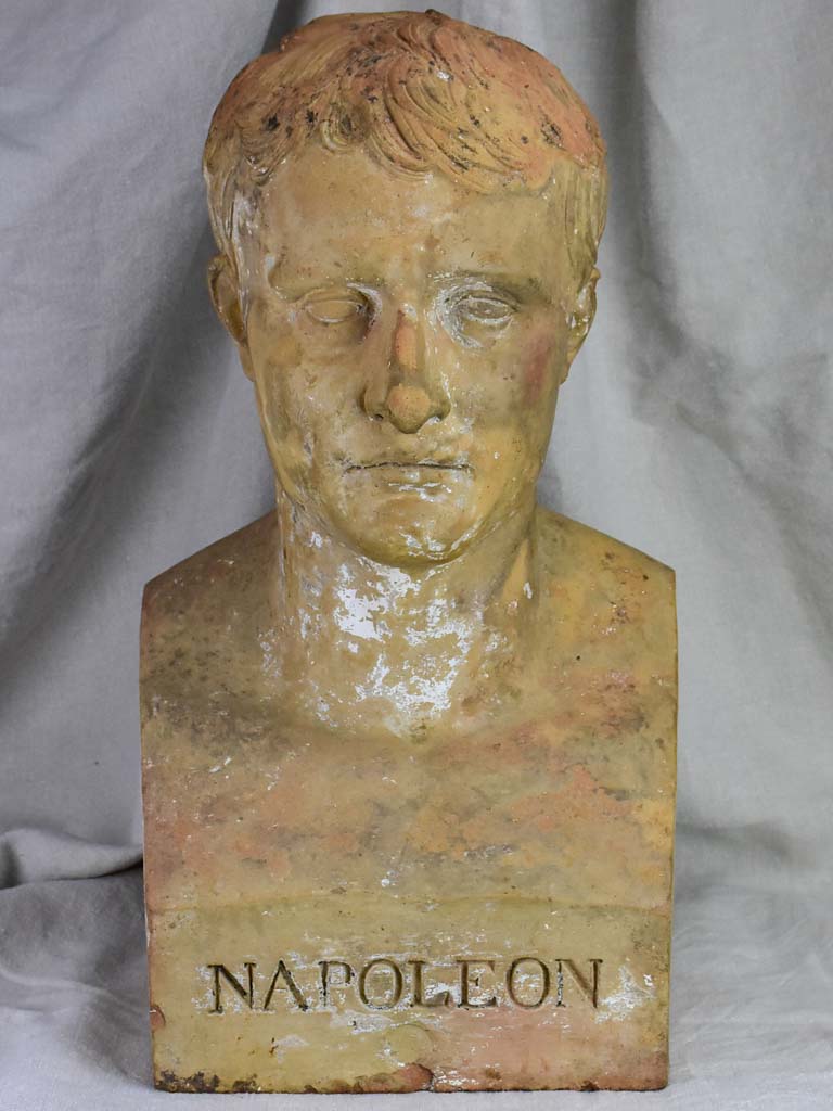 19th Century clay bust of Napoleon