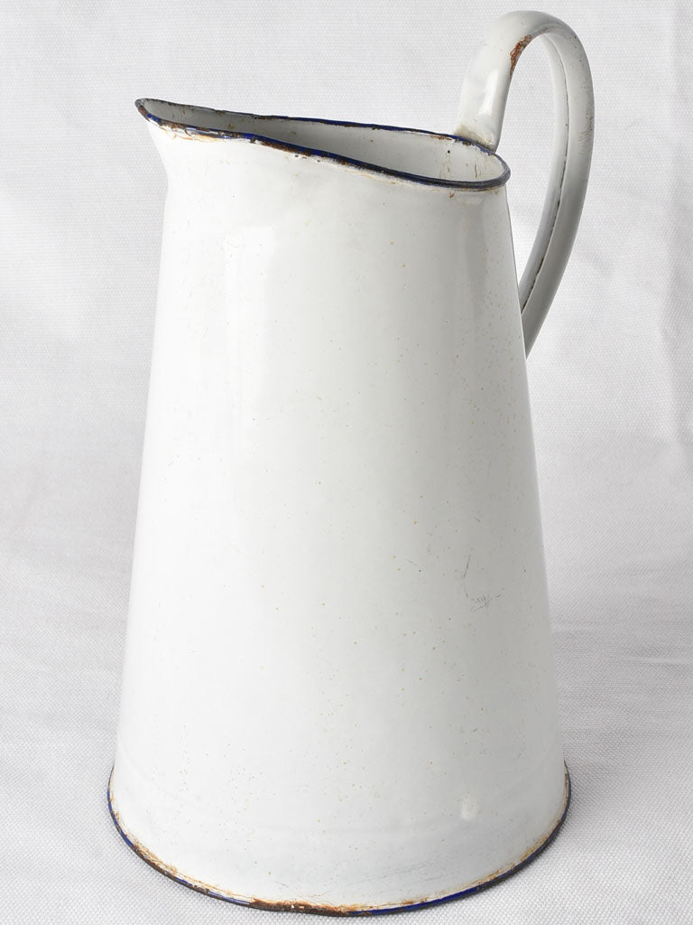 Antique French enamel pitcher
