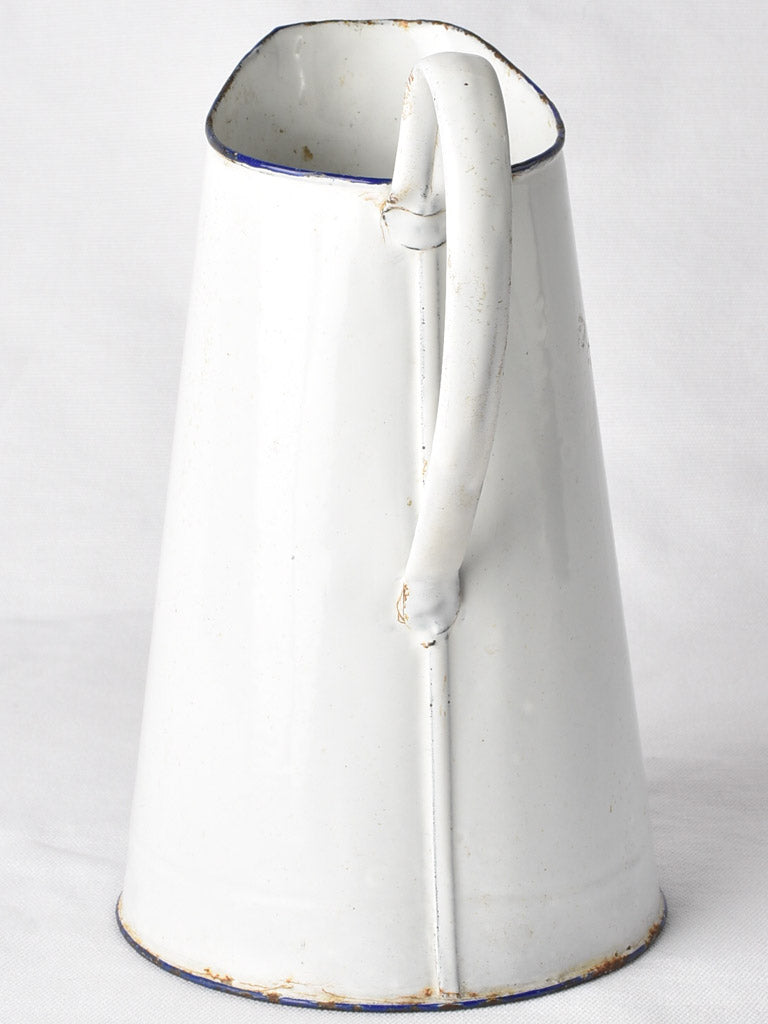 Antique French enamel pitcher