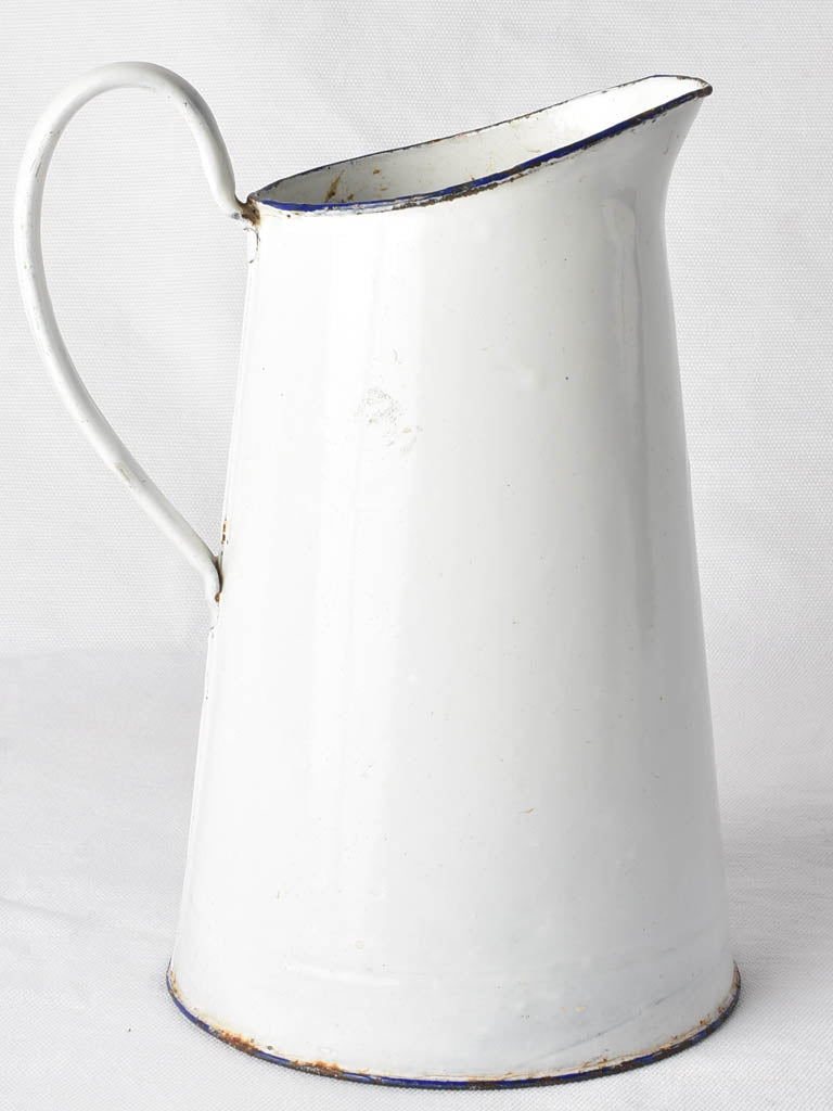 Antique French enamel pitcher