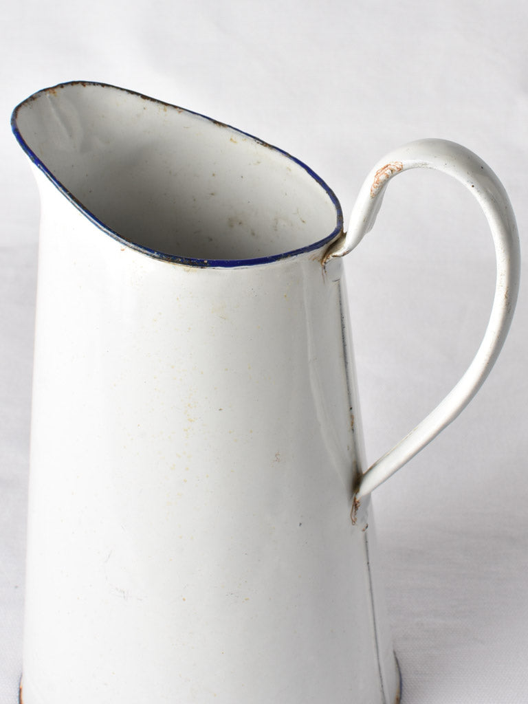 Antique French enamel pitcher