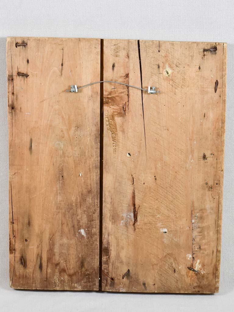 Framed driftwood totem sculpture by JP Dreano - 19 characters