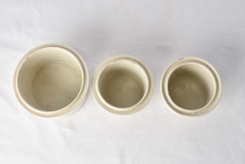 Distressed Stoneware Antique Preserving Pots