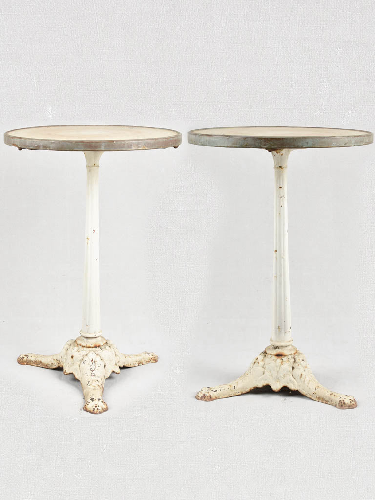 PAIR OF NAPOLEON III ROUND TABLES - MARBLE