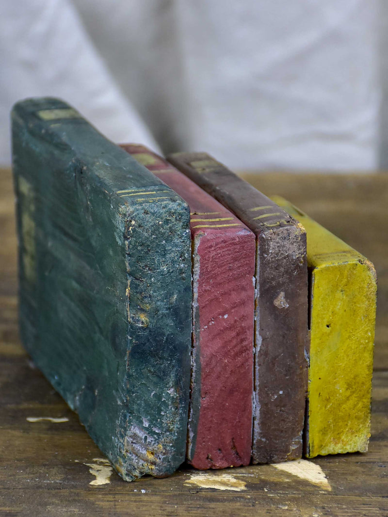 Unique wooden antique books deco 