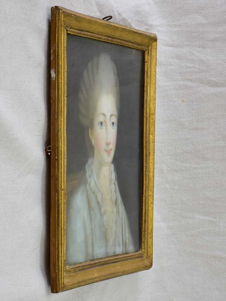 18th Century French portrait of a lady - pastel 15" x 18½"