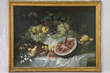 Early twentieth century French still life - autumn fruit 41¾" x 32¾"