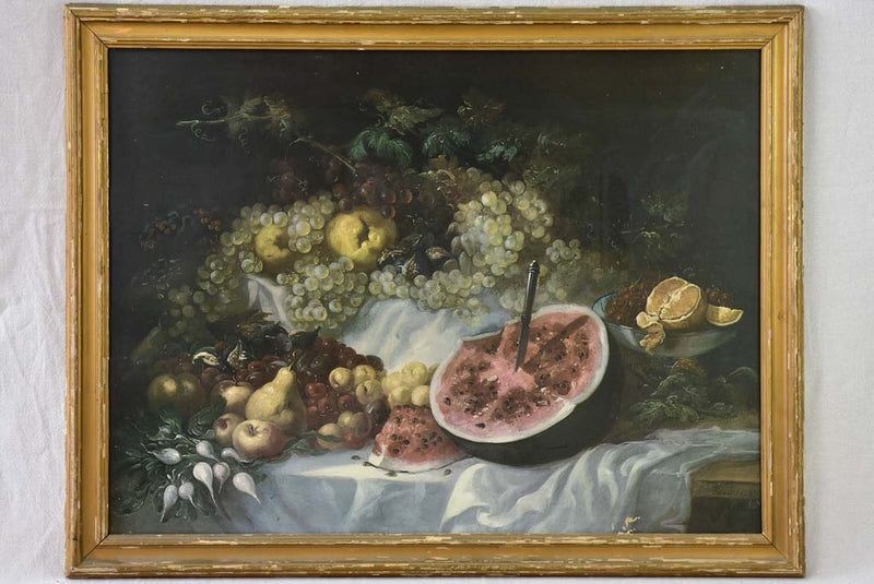 Early twentieth century French still life - autumn fruit 41¾" x 32¾"