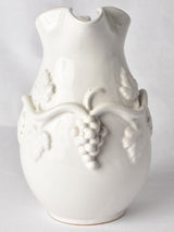 Classic French Tessier pitcher, grape motif