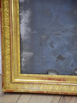 19th-century French gilt mirror with timeworn mercury glass 28" x 38¼"